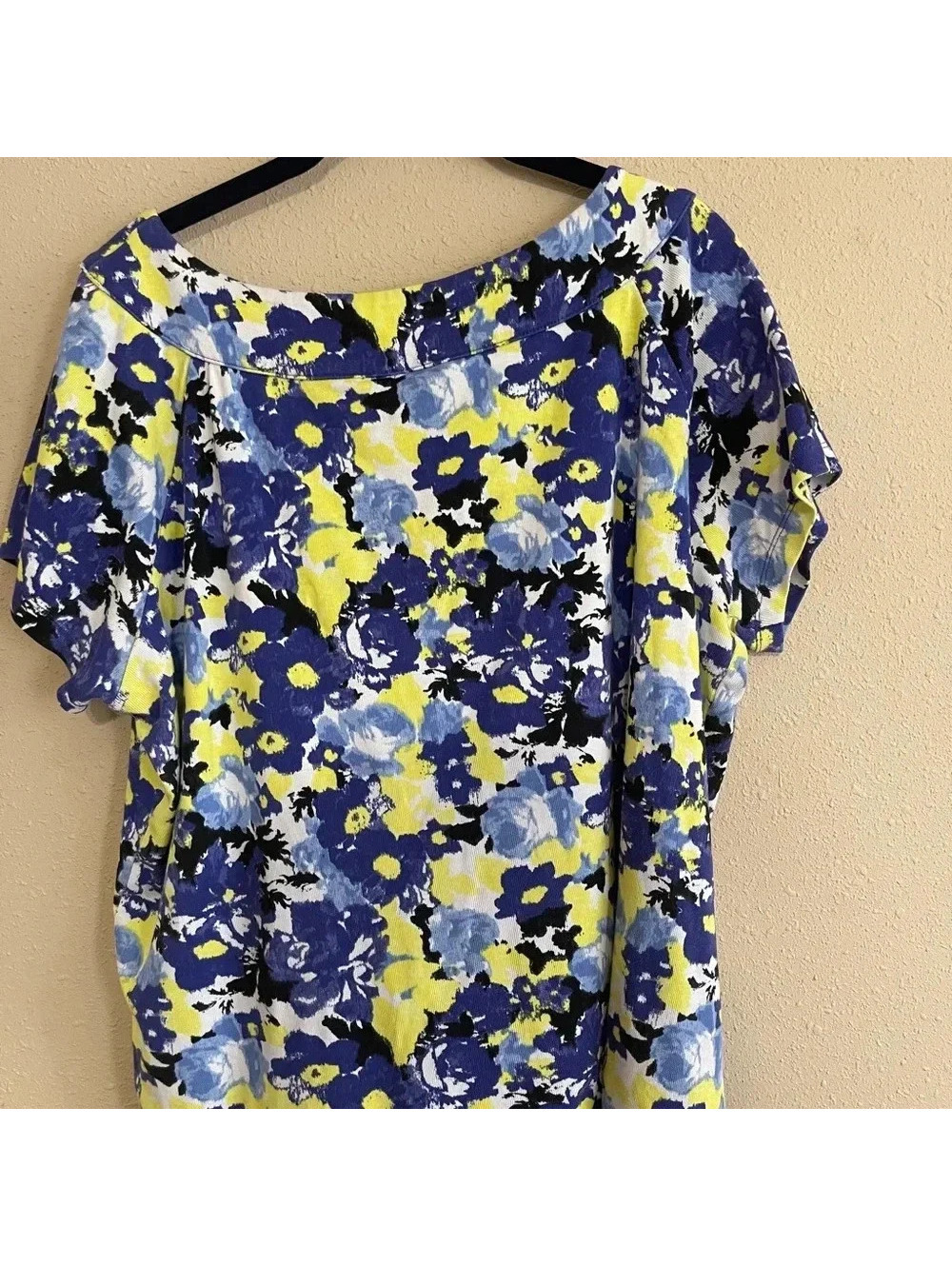 𝅺Rafaella Floral Blouse 1X blue and yellow - Picture 4 of 4